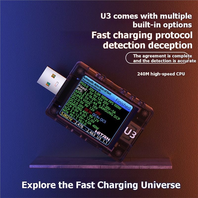 Woodworking Qc - Tester USB AB41 U3 3.1 PD