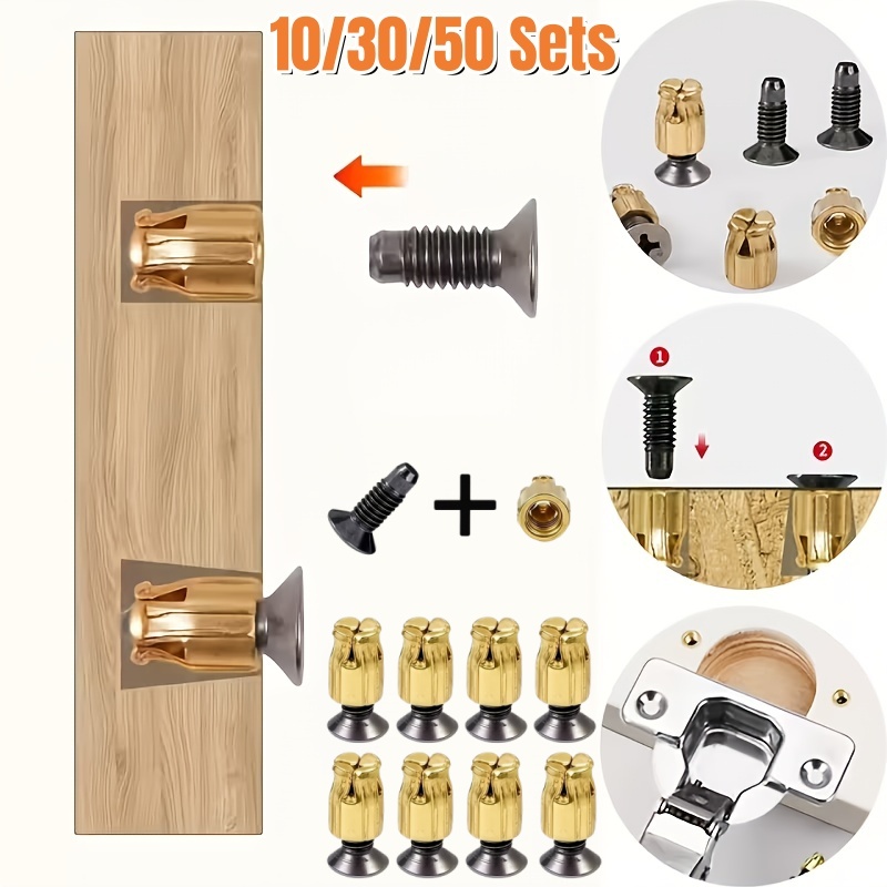 Woodworking Shops - 10/30/50 Zestawów Wkładek do Naprawy Zawiasów