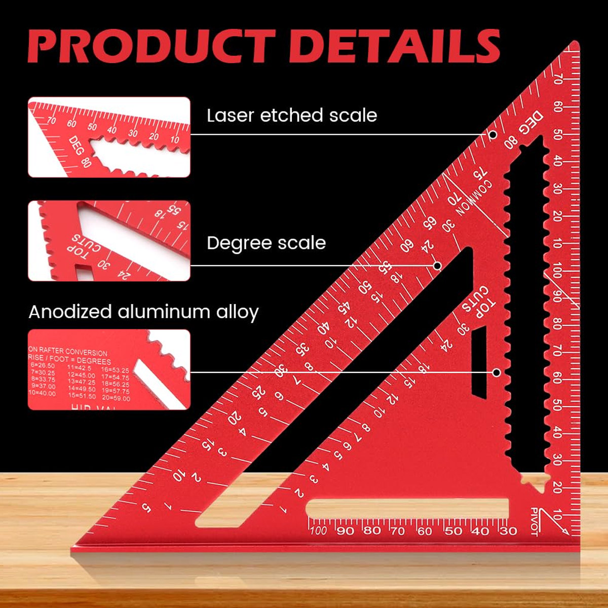 Kątownik ze stopu aluminium, p – Woodworking Basics recenzja i cena